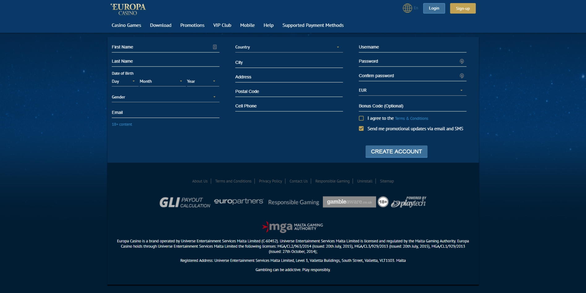 EUR 1110 No Deposit Casino Bonus at Yes Casino 
