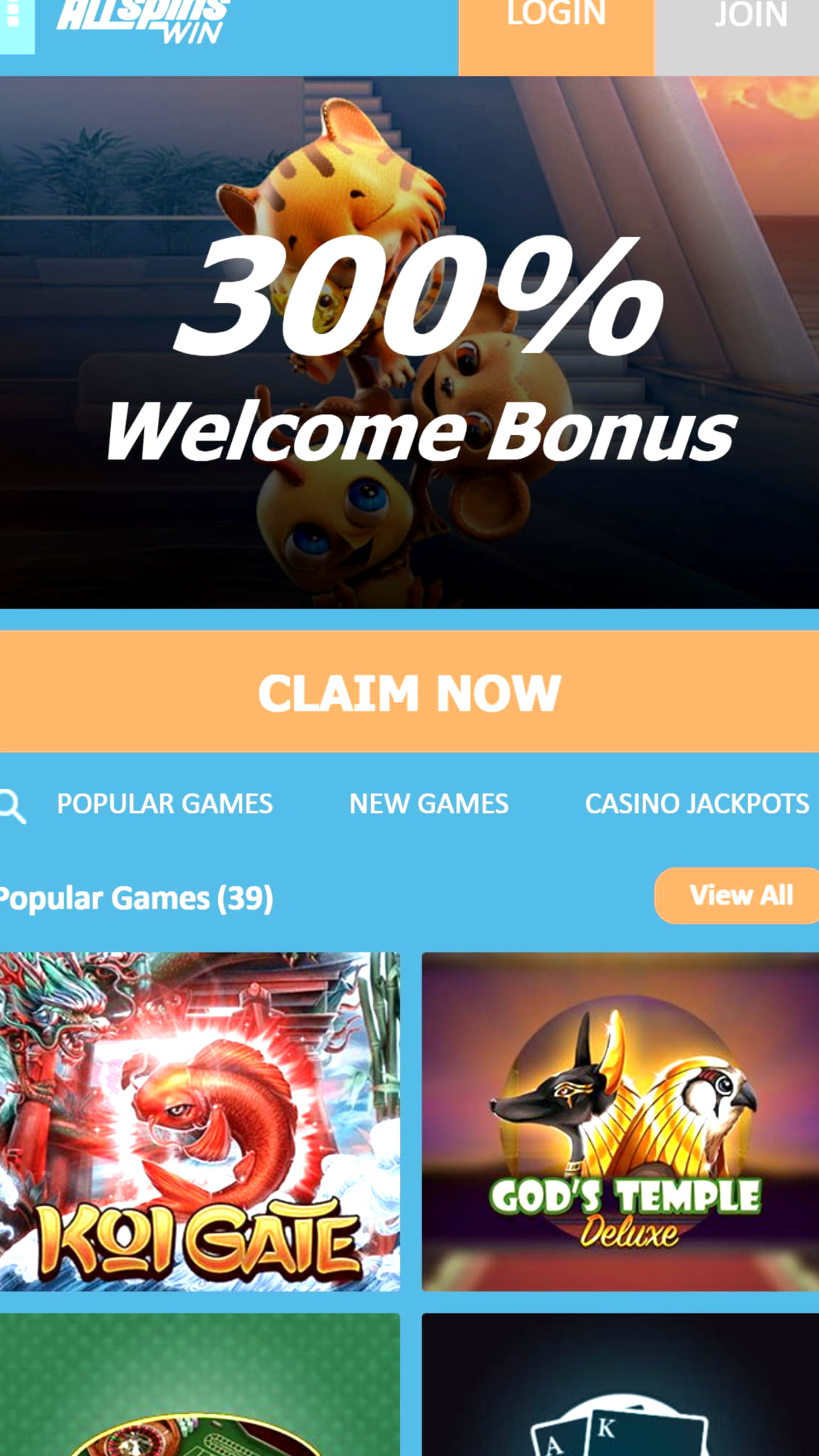 110% Match at a casino at Party Casino