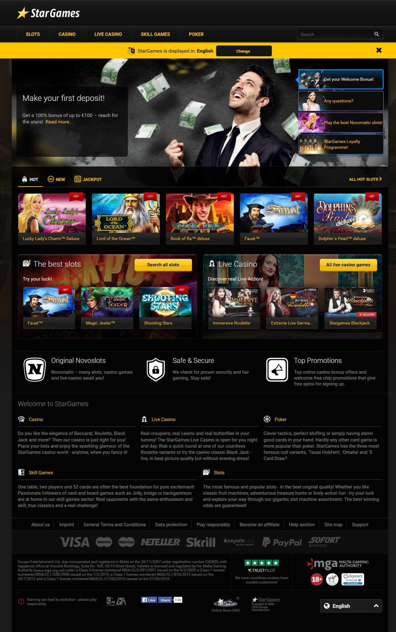 140 free spins no deposit casino at Energy Casino