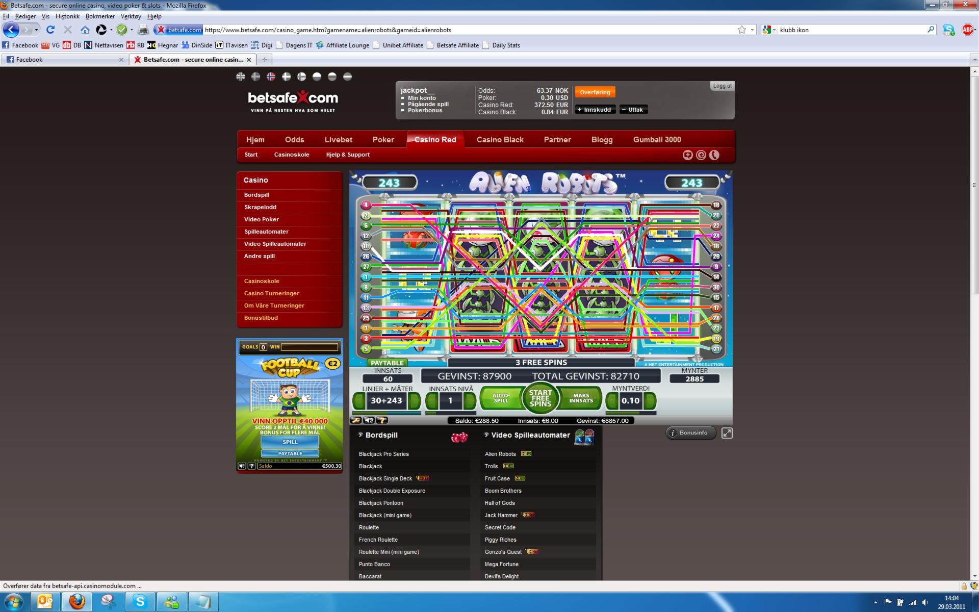 960% casino match bonus at Bet At Home Casino
