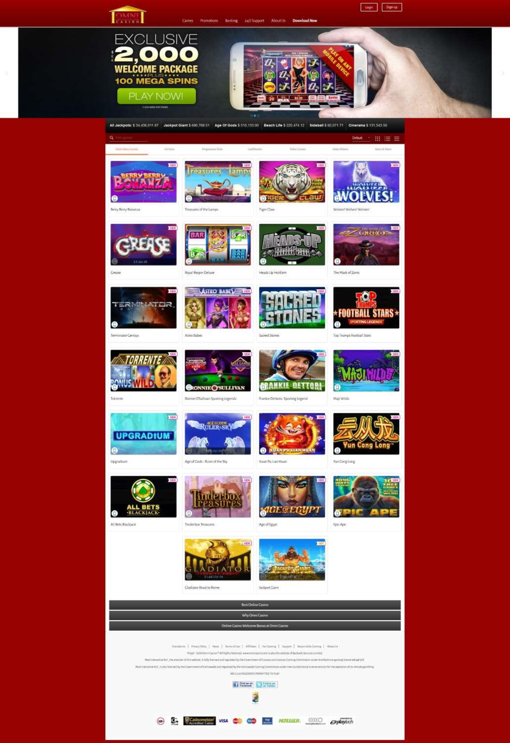 €3625 No deposit bonus code at Spin Palace Casino