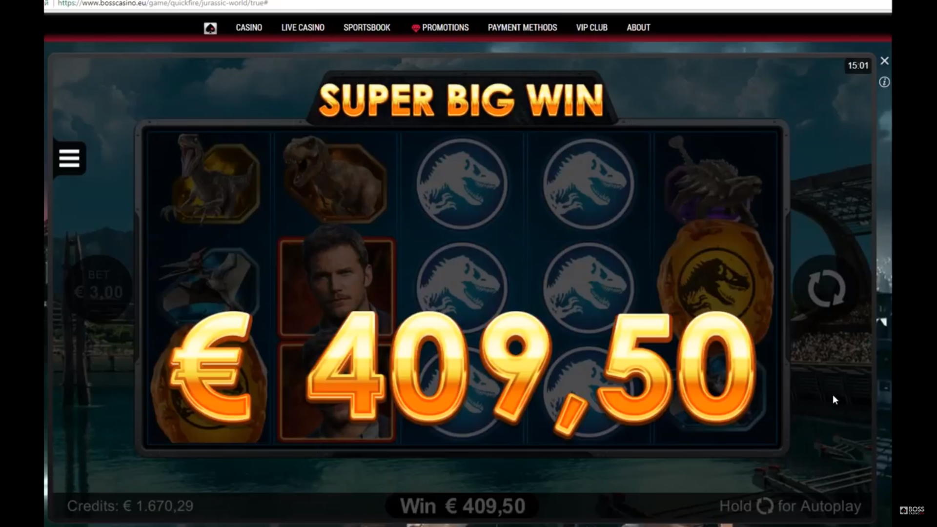 355% Match at a casino at bWin Casino