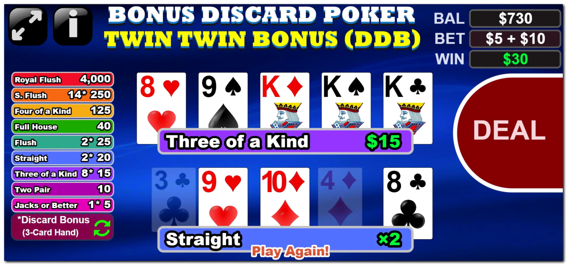 $3110 No deposit bonus casino at Party Casino