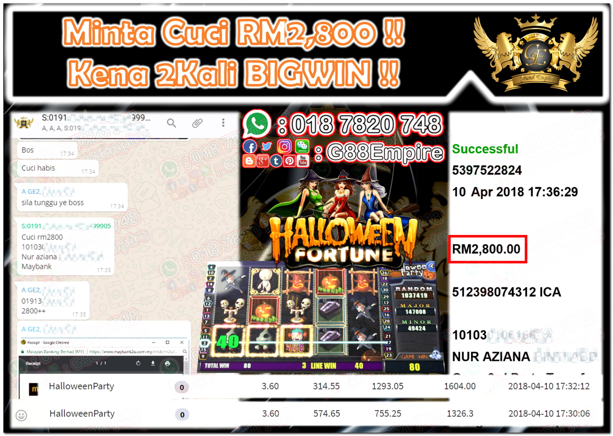 655% Casino match bonus at bWin Casino