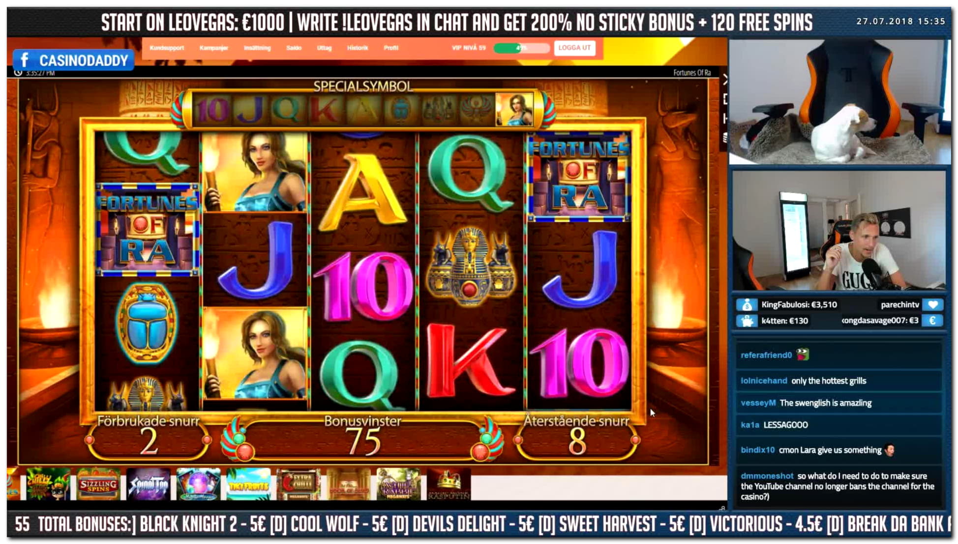 22 Free casino spins at Jet Bull Casino