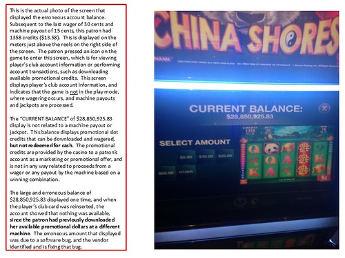Blue Chip Casino - Slot Malfunction?