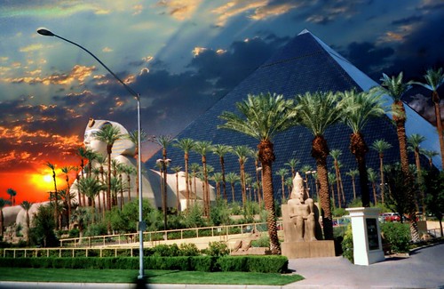 Luxor Casino - Las Vegas Nevada - Egyptian Theme - Sunset