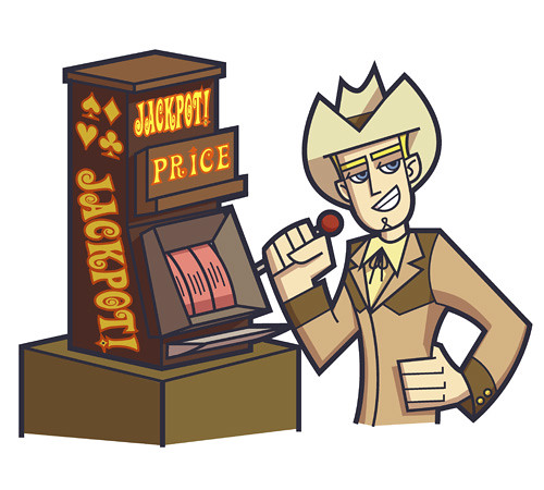 Texas Guy & his slot machine