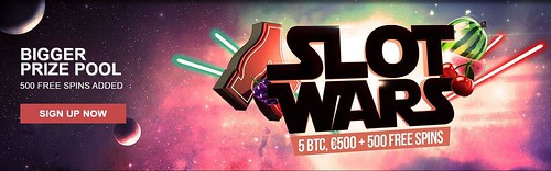 Bitcoin Casinos Slot Wars Banner