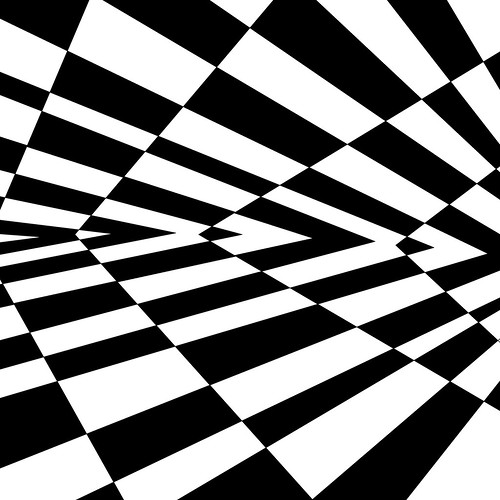 Optical illusion of alternating wedges casino art