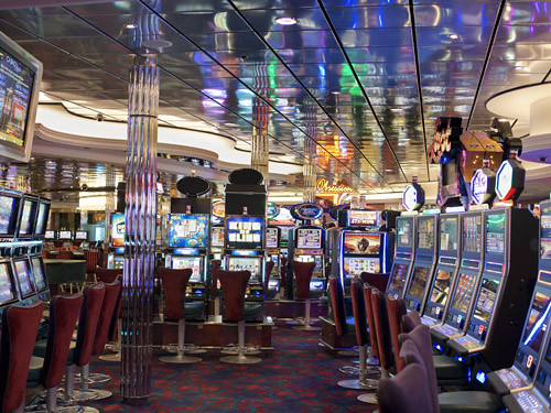 Slot machines in the Casino on the Cruise Liner Oasis of the Seas 3