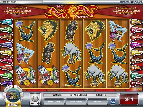 5 Reel Circus- Video Slot- Rival Gaming Casino Games