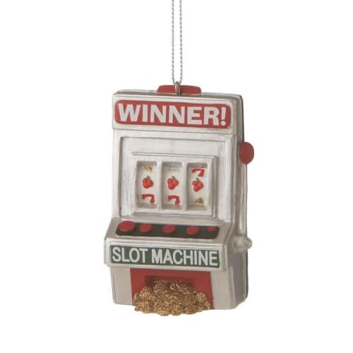 Casino Slot Machine Winner Gambling Christmas Ornament