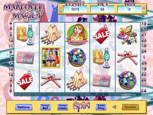 Play Makeover Magic online slots @ Moon Games