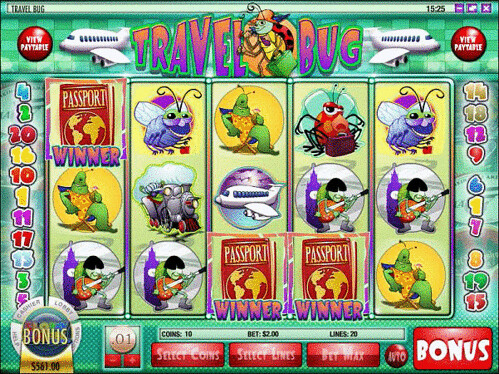 Travel Bug - Scatters trigger Bonus Round | Video Slots | Online Slots | Worldwide Casino Games Online