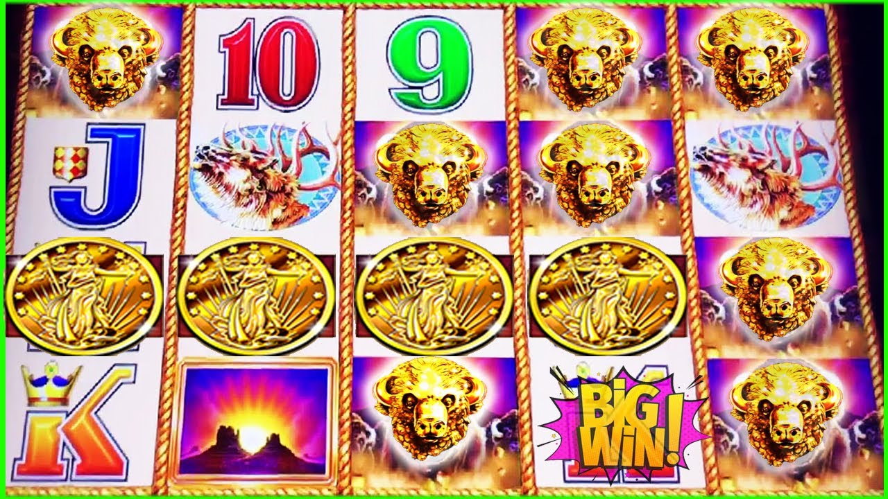 4 COIN TRIGGER! LANDED BIG WINS BUFFALO GOLD SLOT MACHINE COIN SHOW