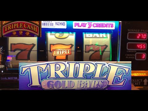 CLASSIC OLD SCHOOL German Casino SLOTS: TRIPLE CASH + TRIPLE GOLD BARS SLOT PLAY! NICE WINS! FINALLY!!!