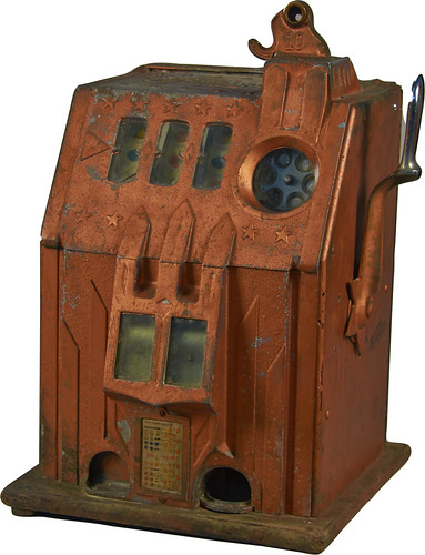 1439 10 Cent Pace MFG. All Star Comet Twin Jackpot Escalator Bell Slot Machine c1936 w/ 
