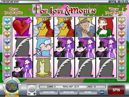 For Love and Money- Video Slot- Rival Gaming Casino Games