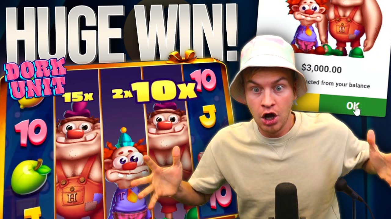 HUGE WILDS ON DORK UNIT SLOT! Big Win on Dork Spins Bonus