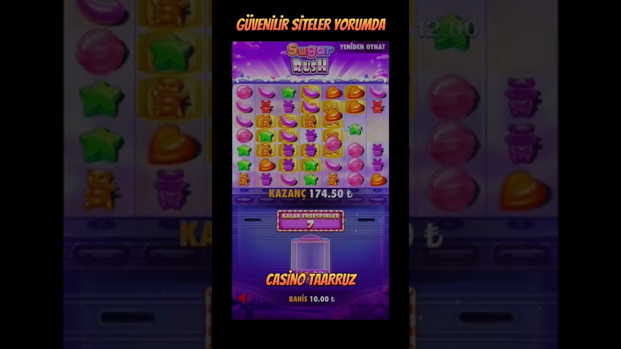 SUGAR RUSH ? 4300X TEK SPİNDE ? GAVUR MUSUN MÜBAREK?! ? #German Online Casino #slot #slotoyunları