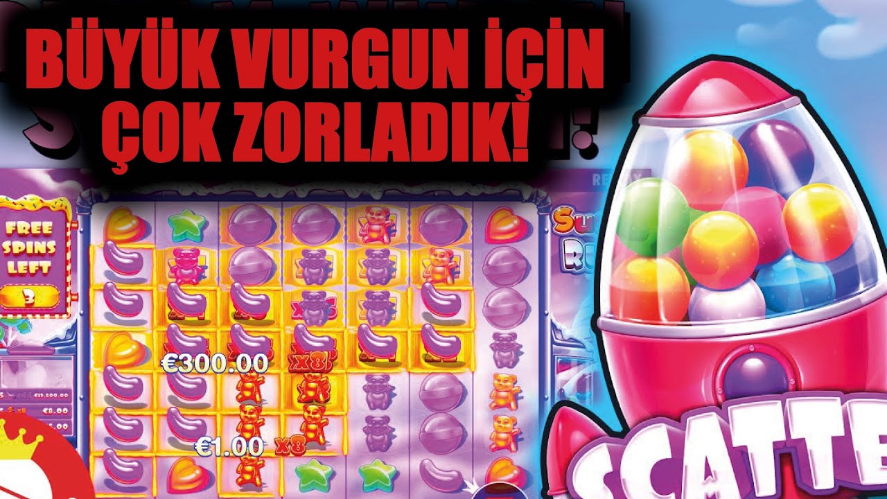 KAZANÇLI SLOT OYUNU SUGAR RUSH İLE BÜYÜK VURGUN İÇİN ÇOK ZORLADIK #German Online Casino #slot #slotoyunları