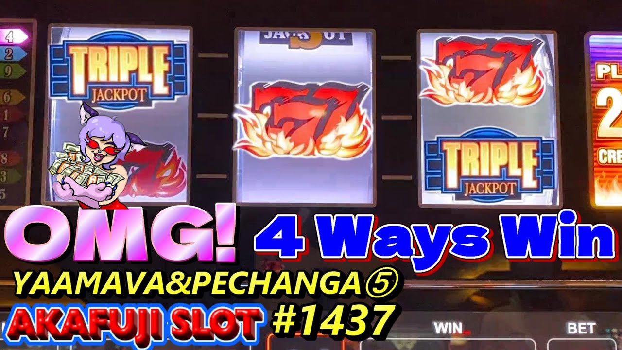Y&P⑤ Wow Big Win Again! Jackpot Blazing 7s Triple Double Wild Slot 9 Lines Pechanga German Casino 赤富士スロット